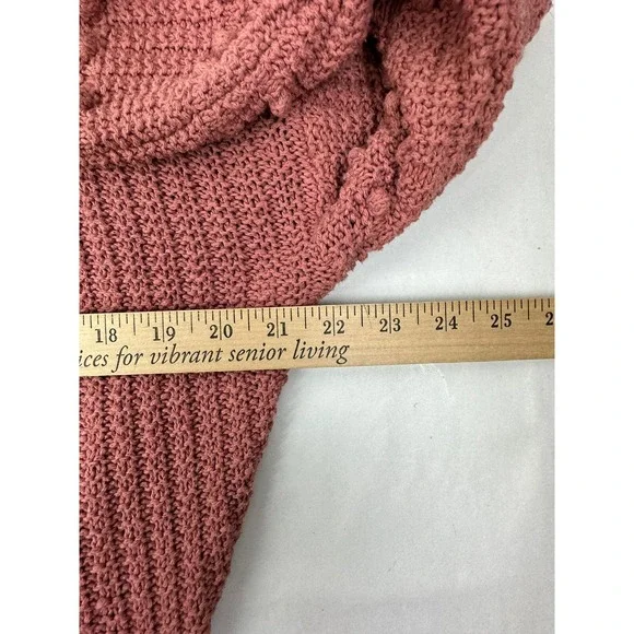 Madewell Cardigan Sweater Womens XS Pink Open Front Knit Pockets - Picture 9 of 11